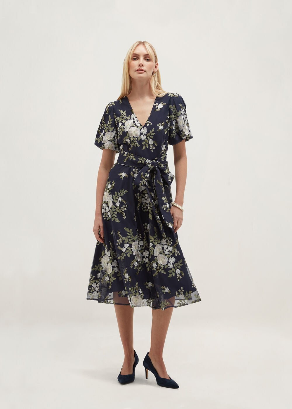 Petite Ira Embroidered Dress