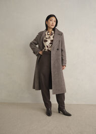 Trina Barrel Trousers, Deep Brown, hi-res