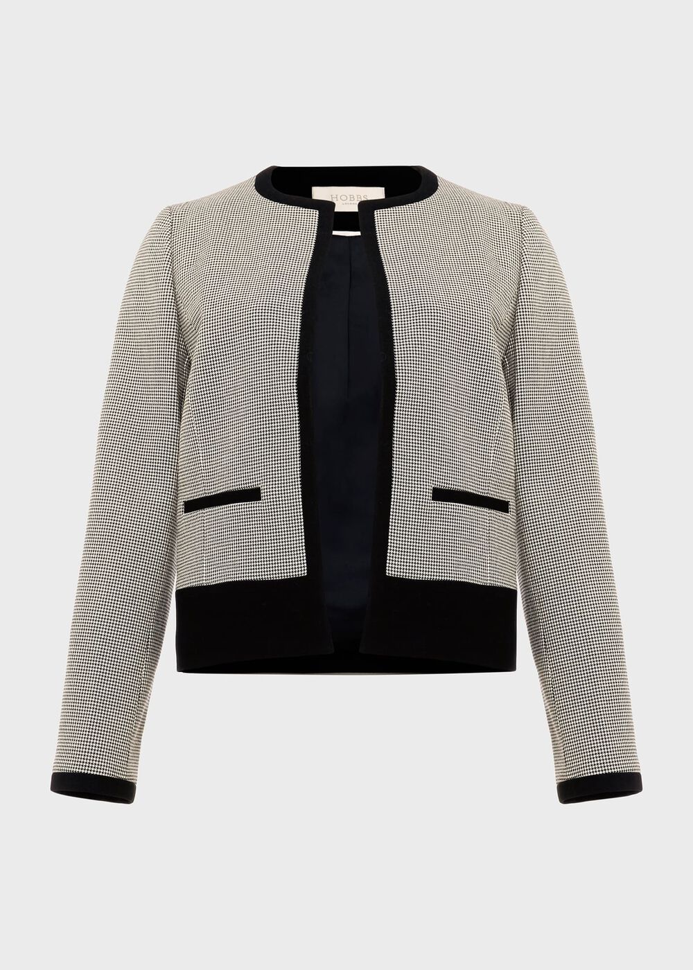 Sienna Houndstooth Jacket, Ivory Black, hi-res