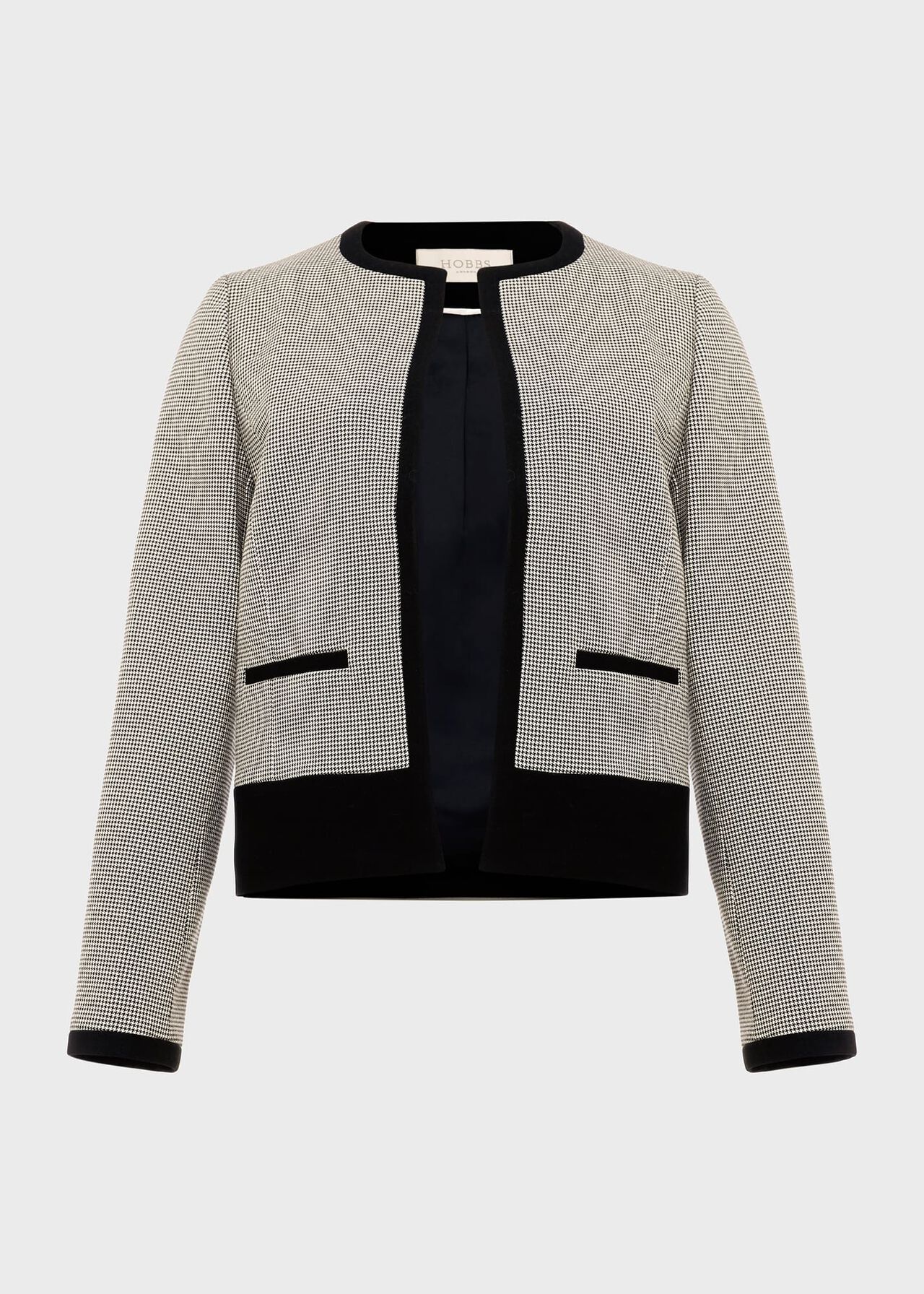 Sienna Houndstooth Jacket, Ivory Black, hi-res