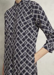 Marlena Dress, Navy Cream, hi-res