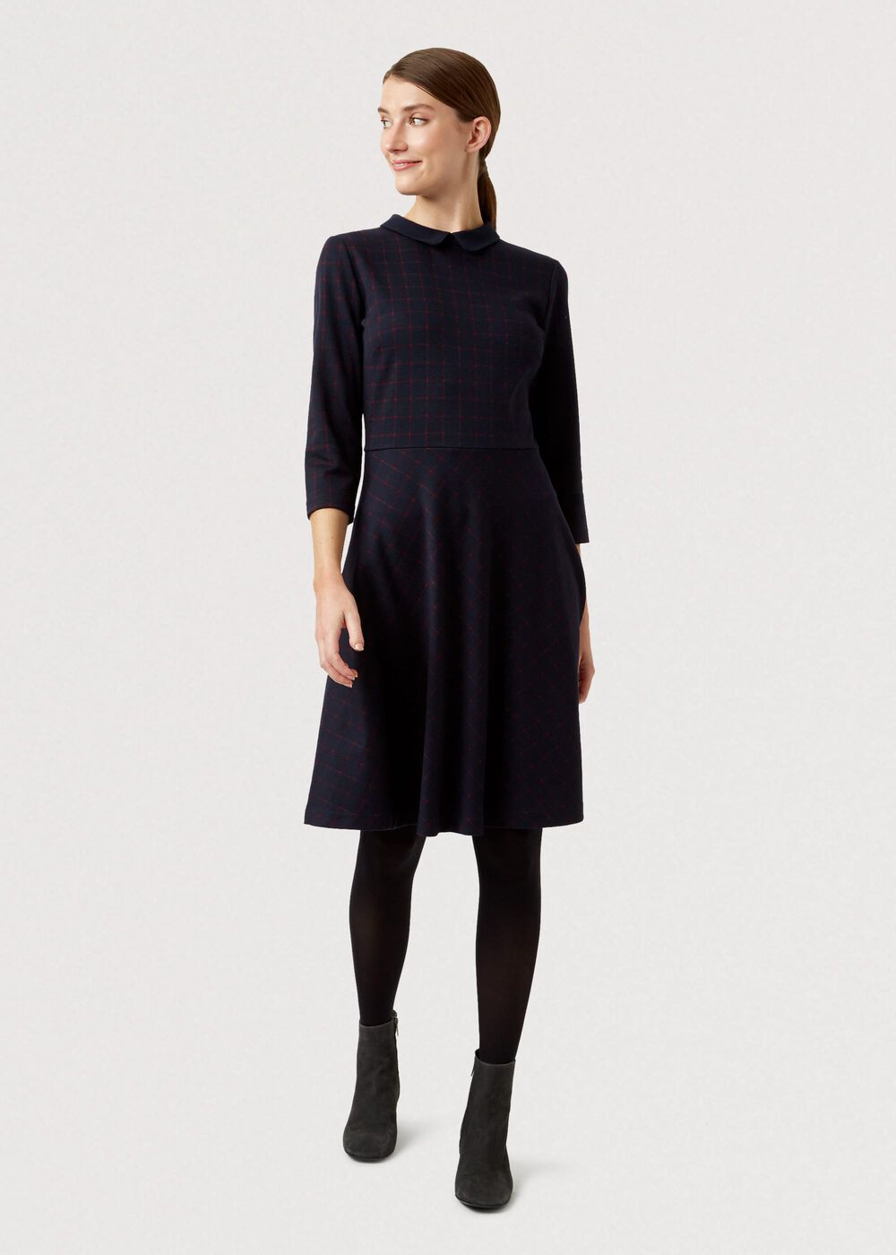 Lillith Dress, Navy Red, hi-res