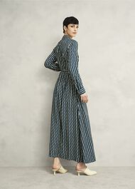 Serpentine Shirt Dress, Green Cream, hi-res