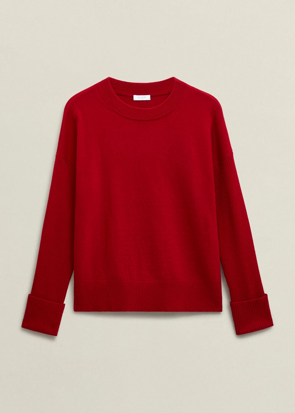 Darla Wool Blend Knitted Jumper, Pomegranate Red, hi-res