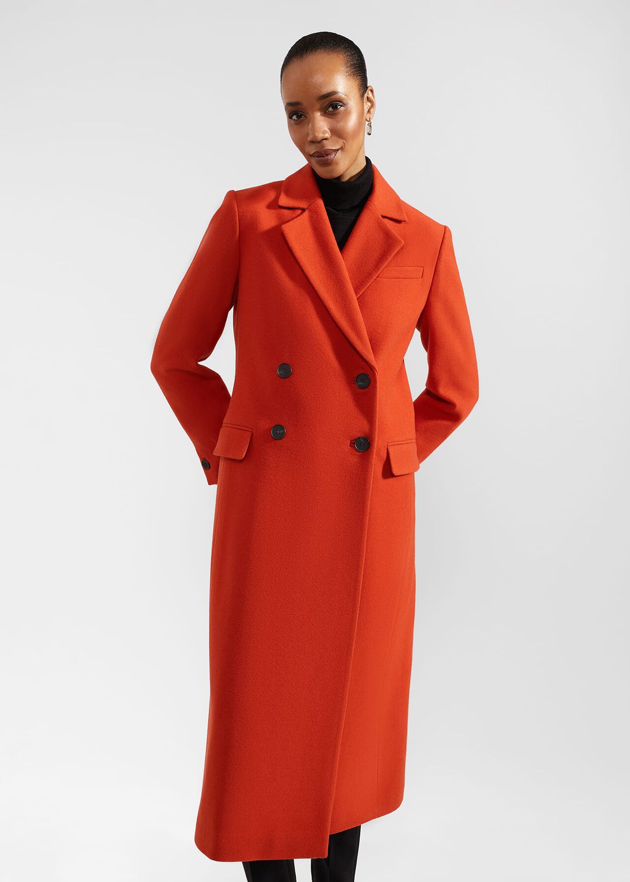 Mireya Wool Blend Coat, Orange, hi-res