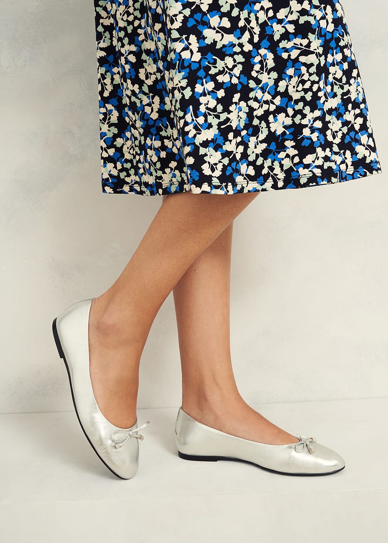 Priya Ballet Flats, Silver Metallic, hi-res