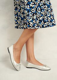 Priya Ballet Flats, Silver Metallic, hi-res