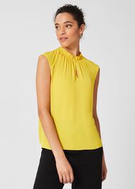 Hester Sleeveless Blouse, Corn Yellow, hi-res