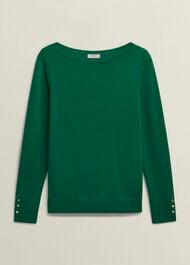 Perla Merino Wool Sweater, Agate Green, hi-res