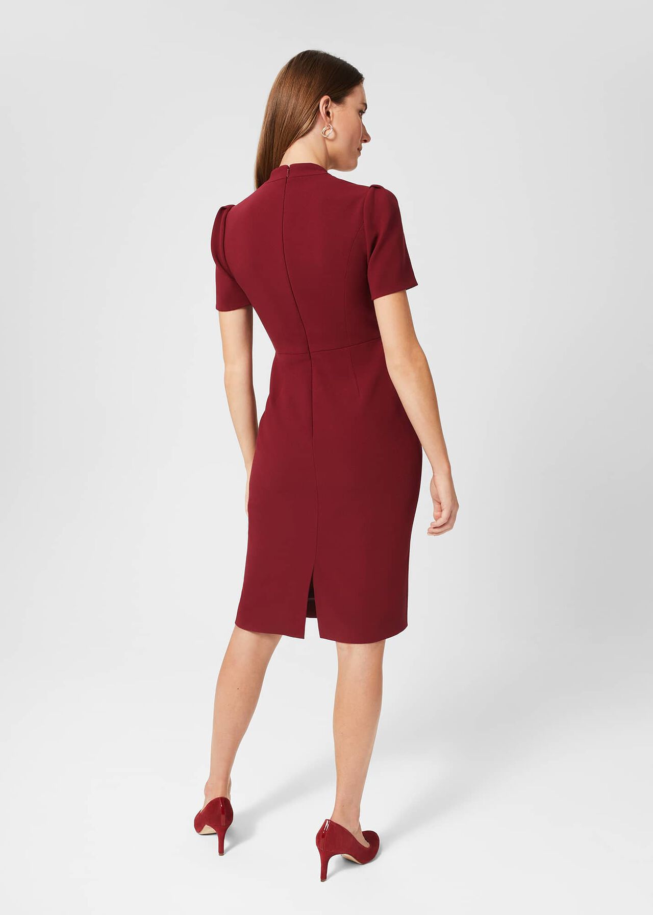 Isla Shift Dress, Rich Burgundy, hi-res