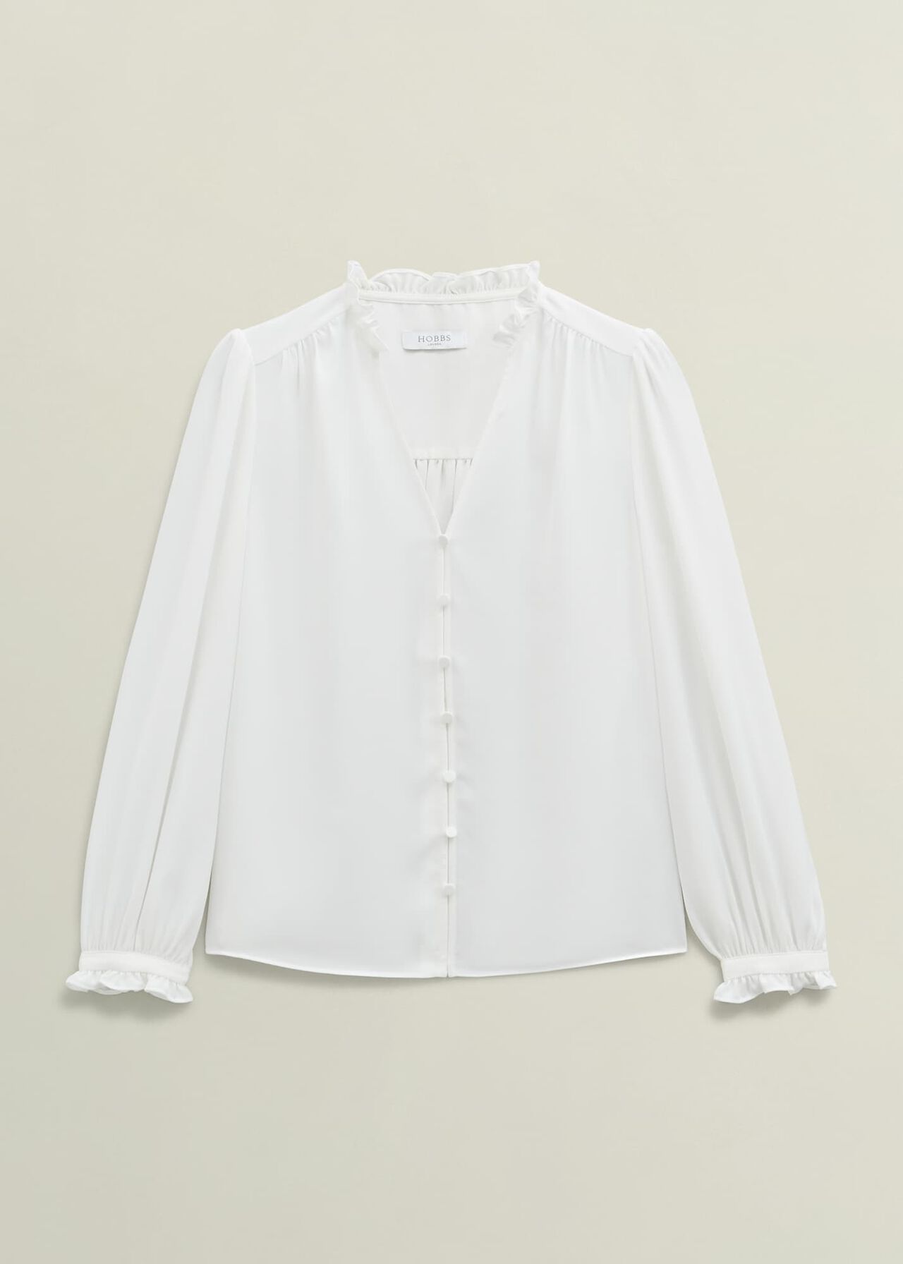 Ivory Rosalie Long Sleeve Blouse, Ivory, hi-res