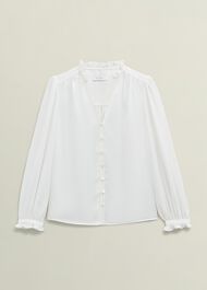 Ivory Rosalie Long Sleeve Blouse, Ivory, hi-res