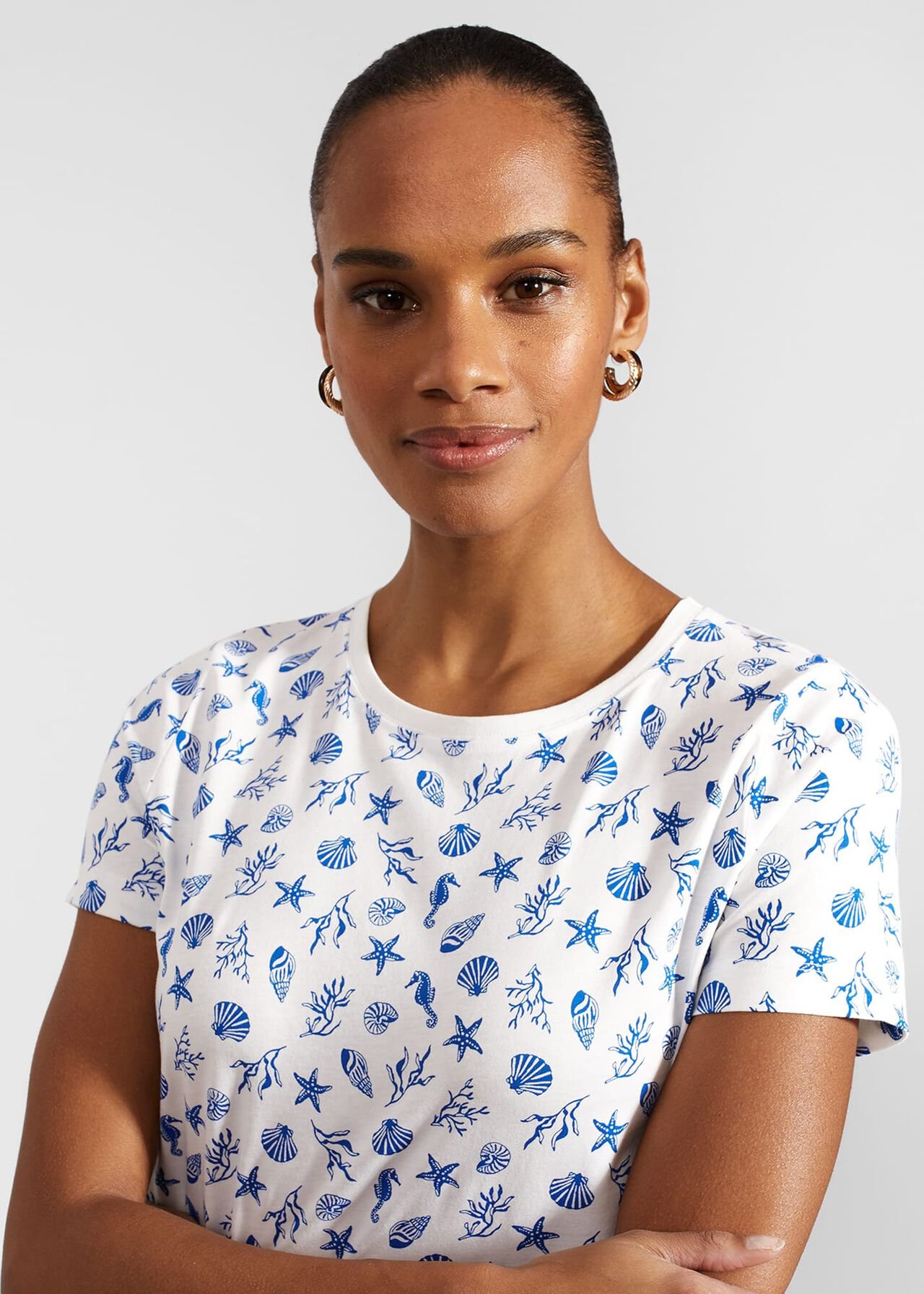 Pixie Printed T-Shirt, Ivory Blue, hi-res