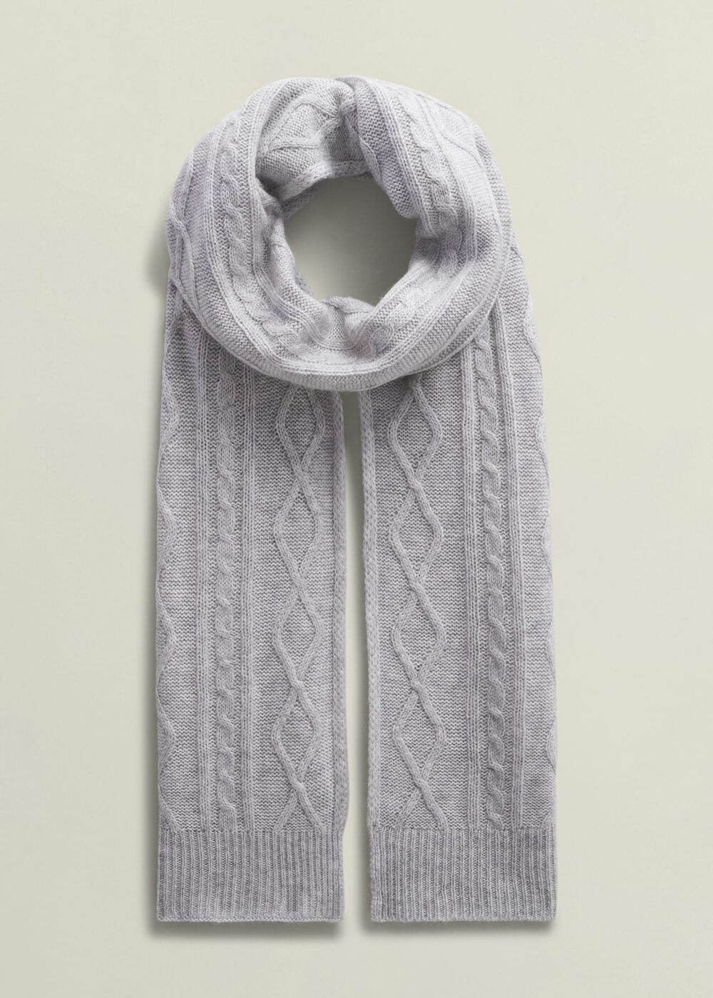Steph Wool Scarf, Pale Grey, hi-res