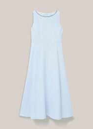 Petite Beatrix Embellished Trimmed Dress, Pale Blue, hi-res