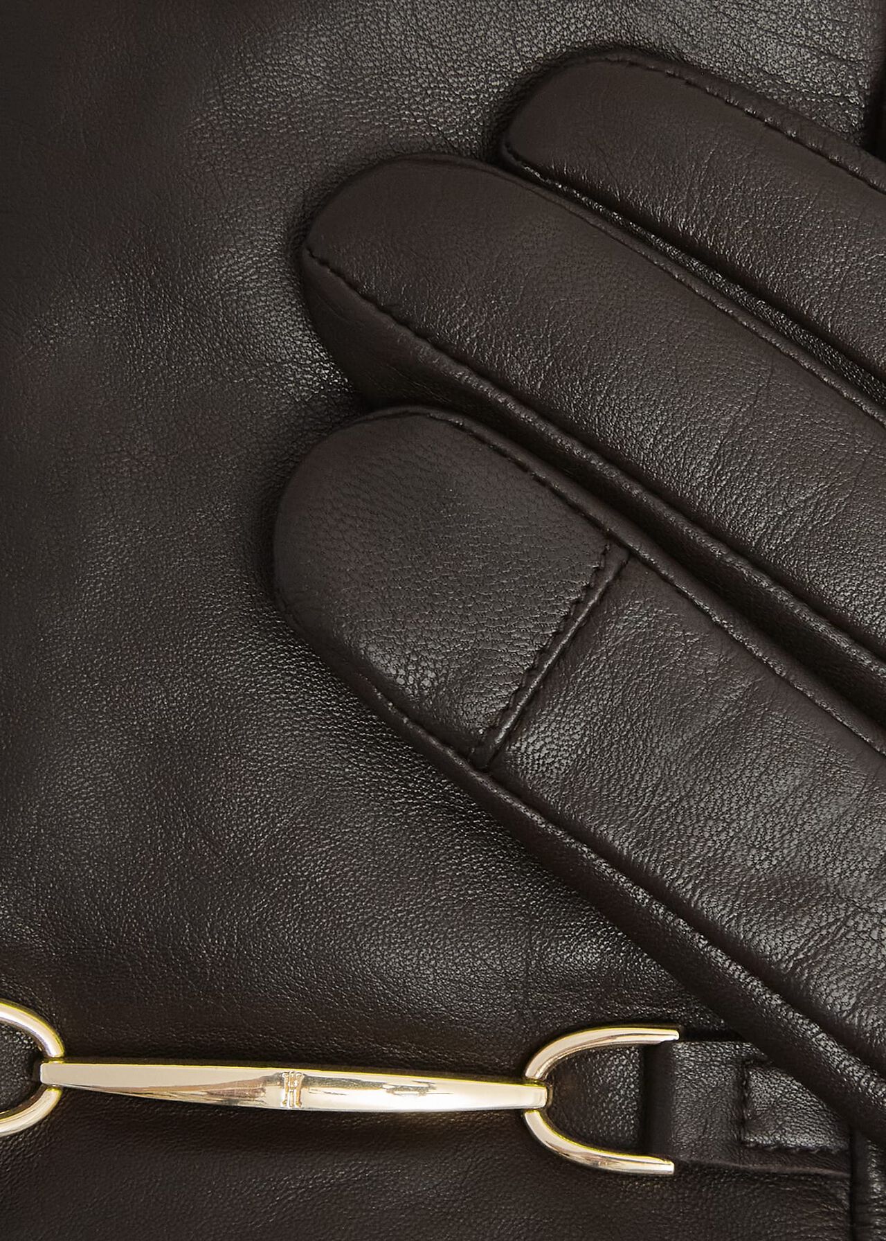Tara Leather Gloves, Chocolate Brown, hi-res