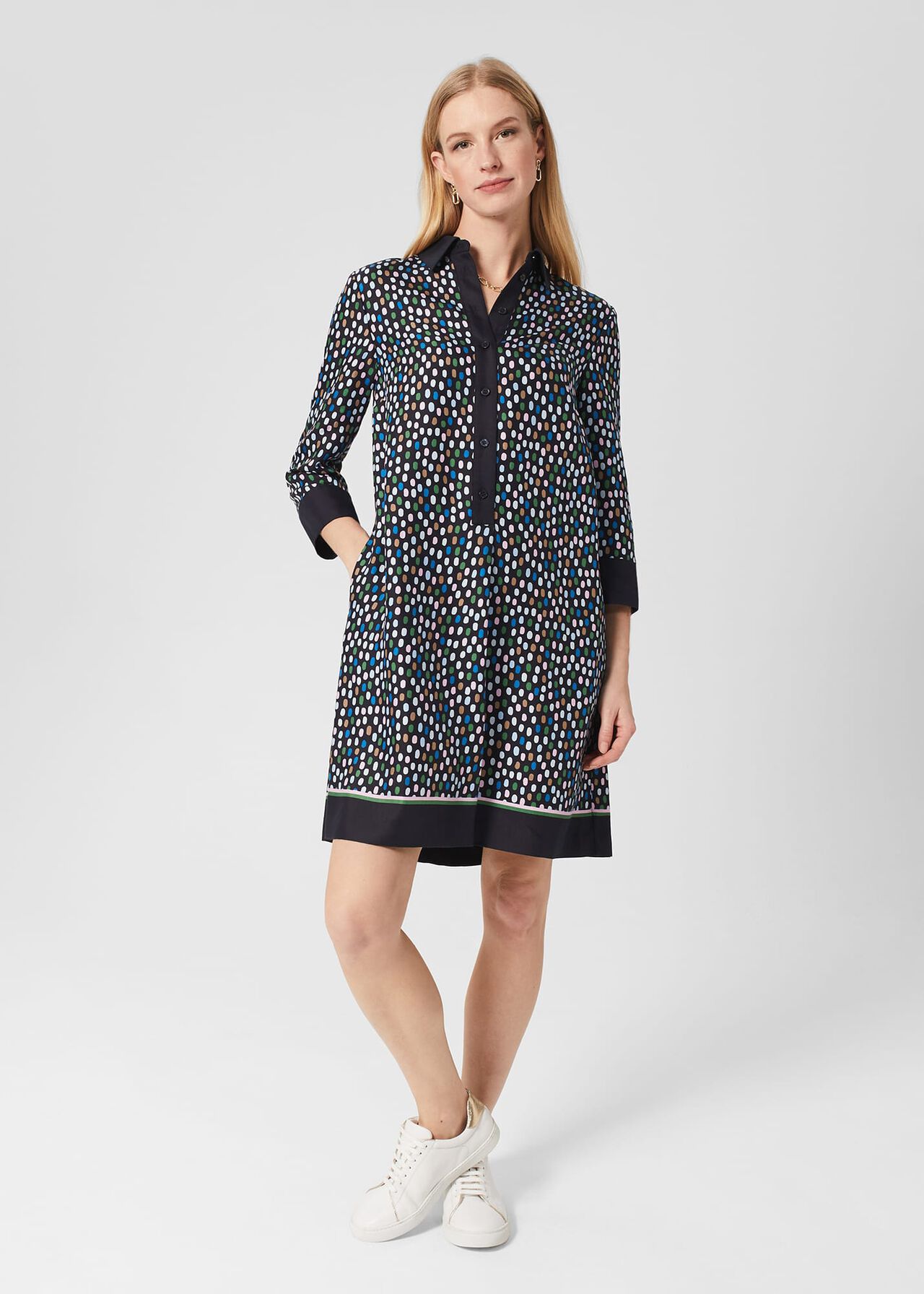 Marci Tunic Dress, Navy Multi, hi-res