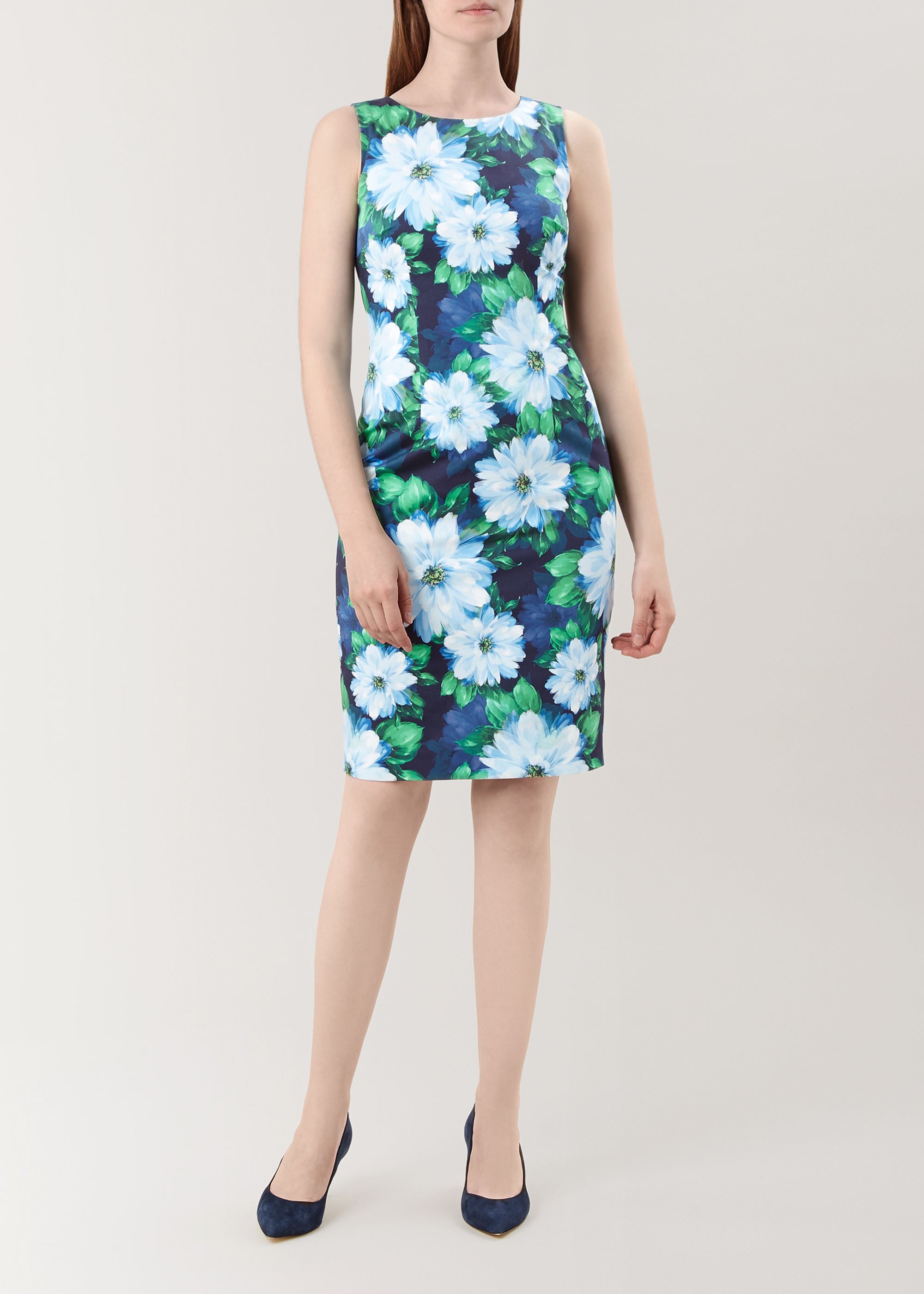 hobbs fiona dress navy ivory