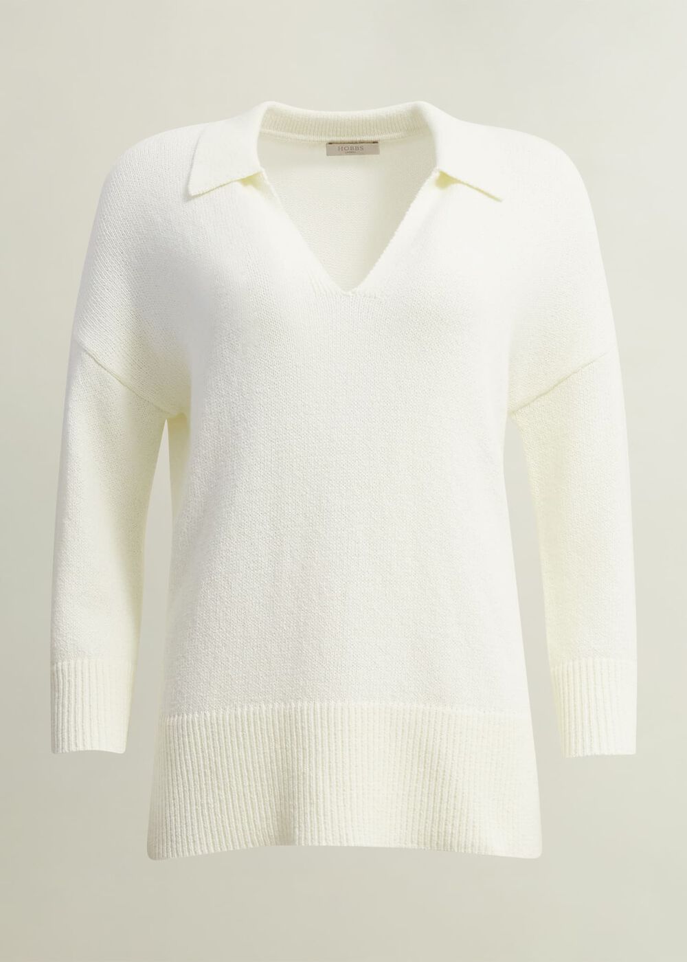 Madelyn Cotton Blend Jumper, Warm Ivory, hi-res