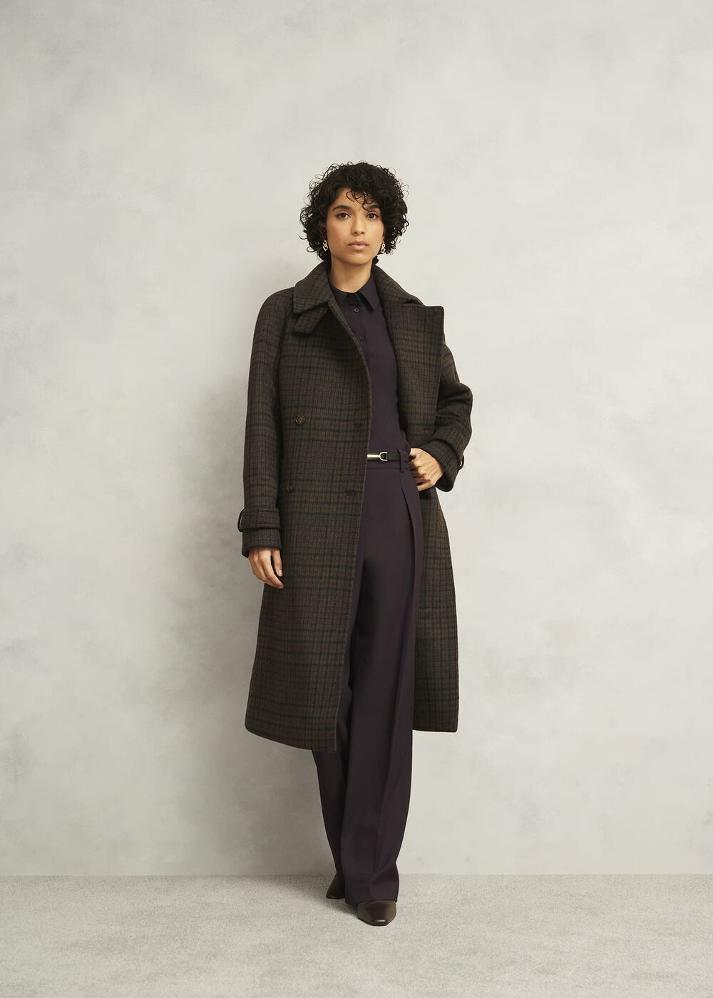 Clement Wide Trousers, Chocolate, hi-res