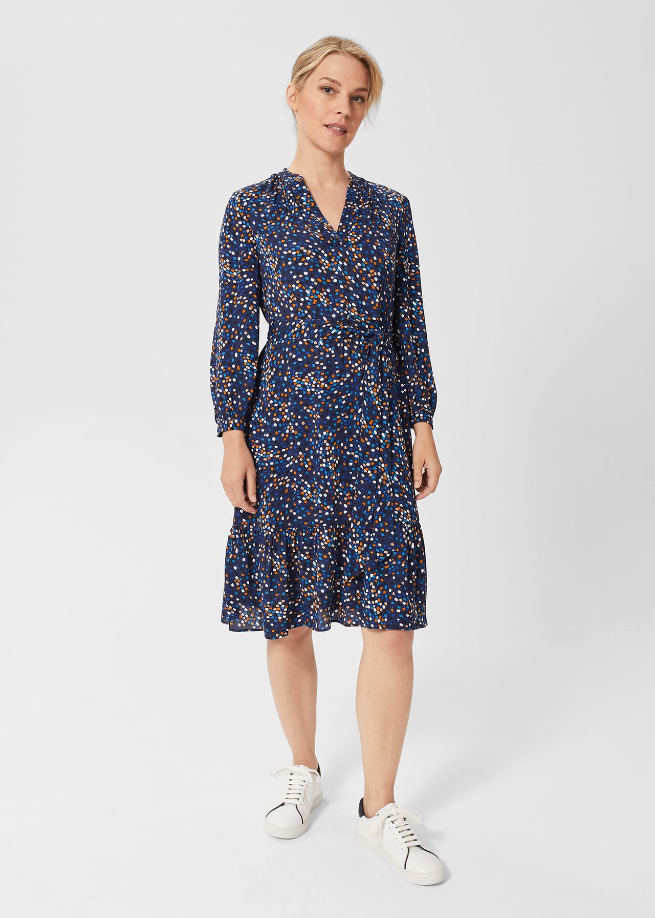 Petite Mallory Dress, Blue Multi, hi-res