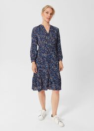 Petite Mallory Dress, Blue Multi, hi-res