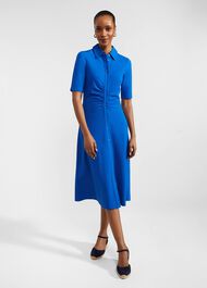 Paisley Ponte Dress, Atlantic Blue, hi-res