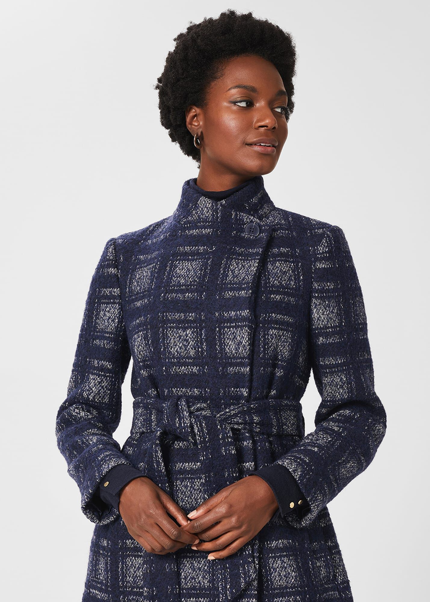 Meghan Check Wrap Coat