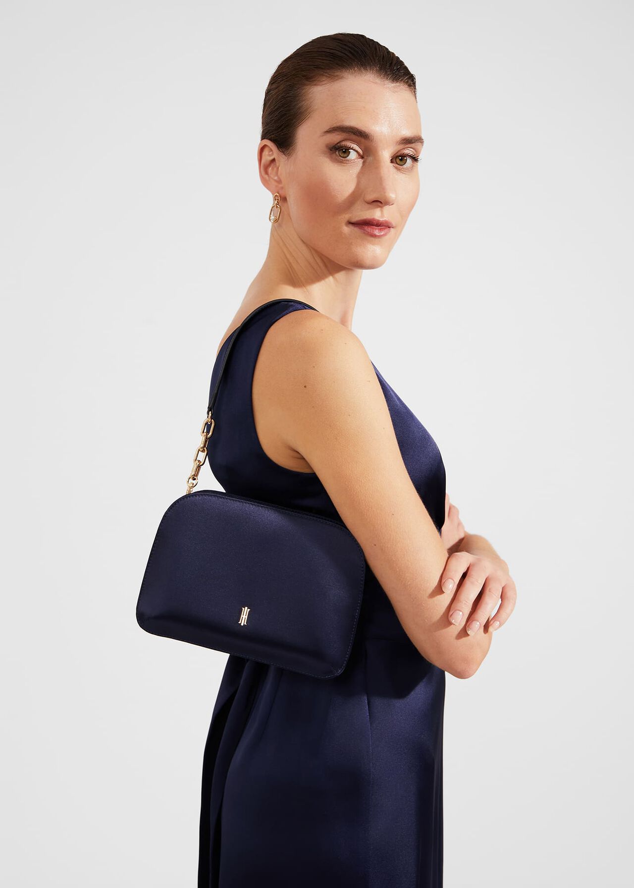 Milan Satin Shoulder Bag Hobbs US