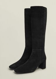 Betsy Knee Boots, Black, hi-res