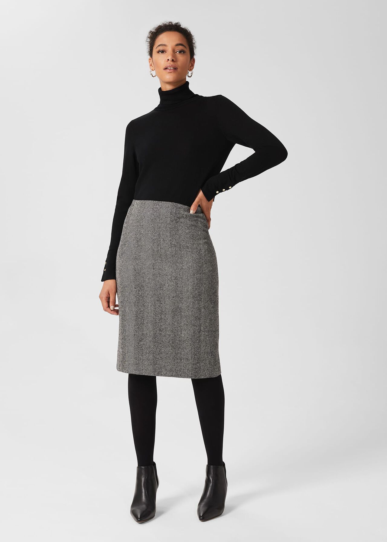 Daphne Wool Skirt Hobbs UK