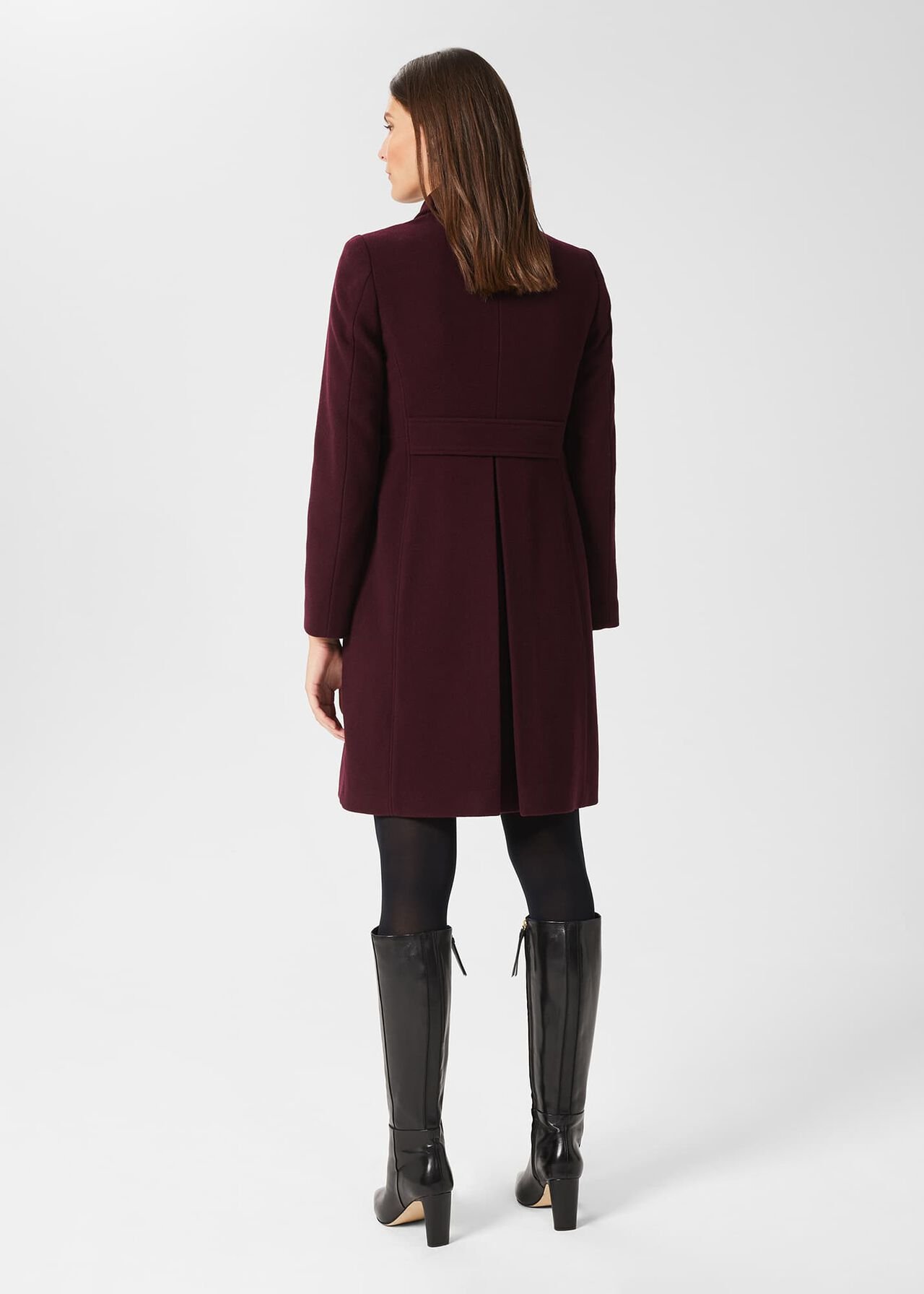 Janaya Wool Blend Coat, Mullberry Red, hi-res