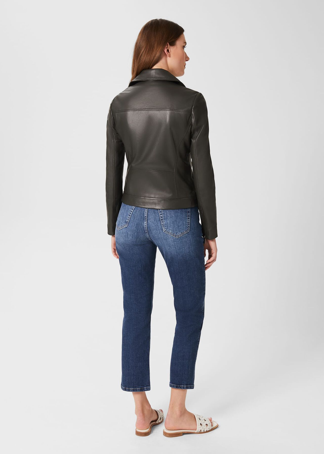 Dakota Leather Jacket, Birch Green, hi-res