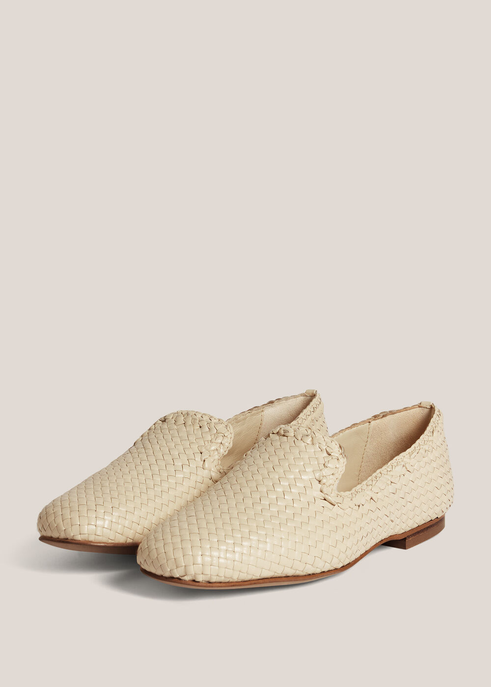 Tillie Woven Loafers, Warm Ivory, hi-res