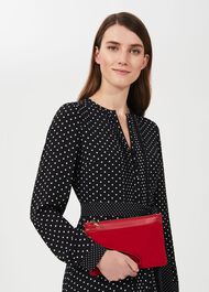 Lundy Suede Wristlet, Poppy, hi-res