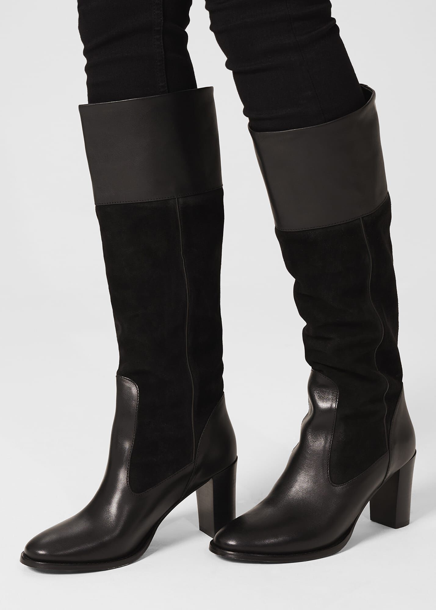 Stephanie Leather Knee Boots