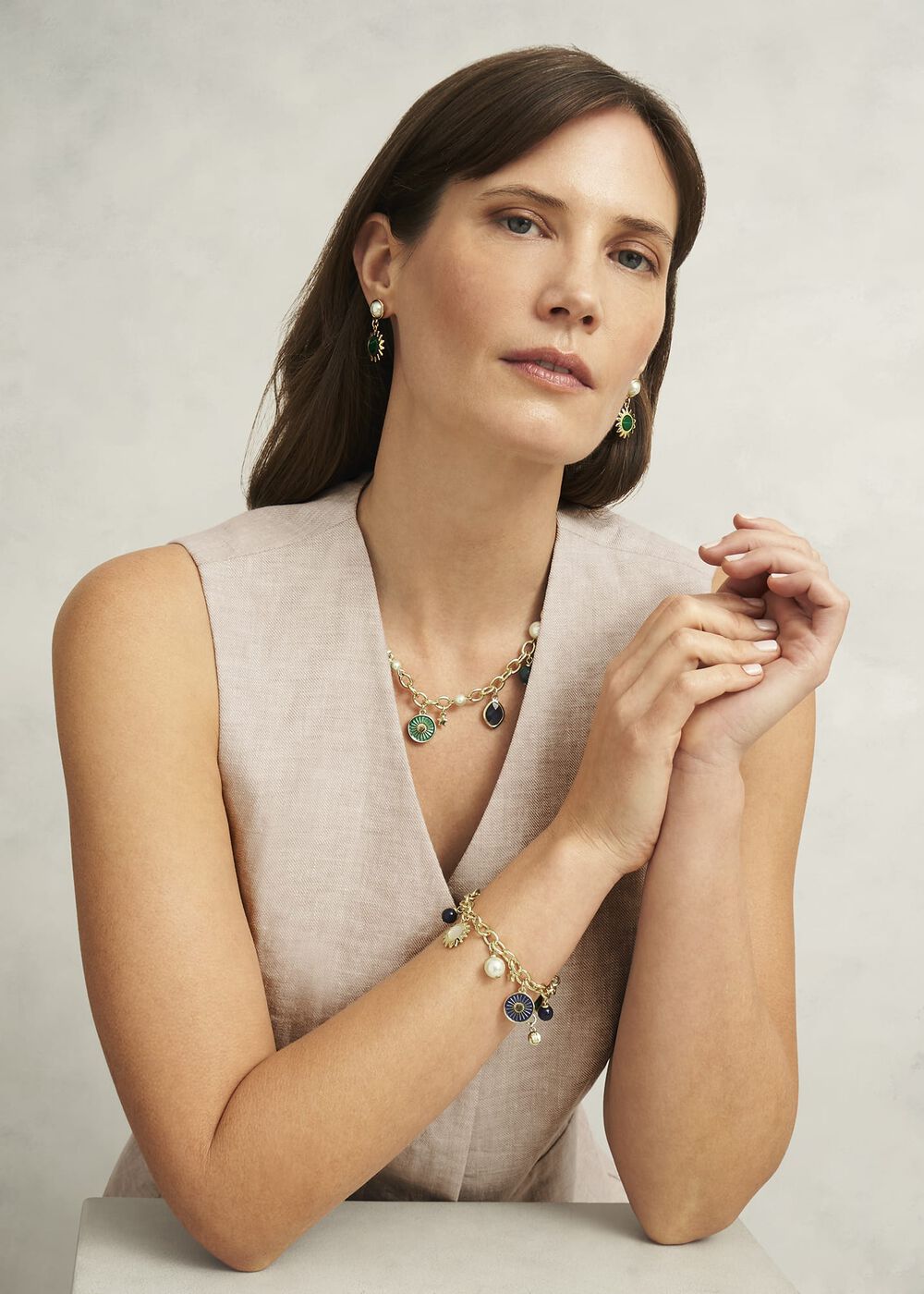 Amaya Earrings, Gold Multi, hi-res