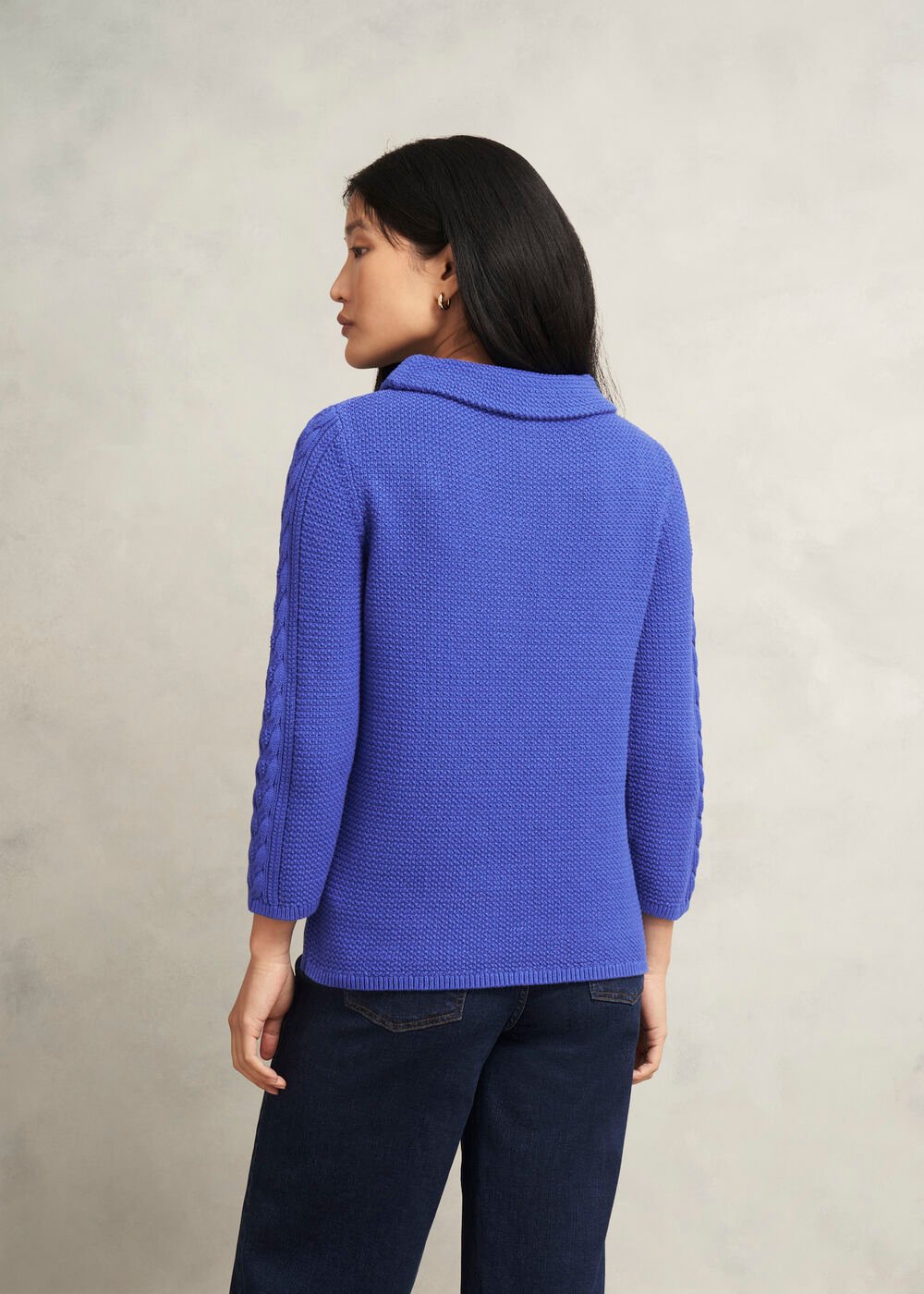 Camilla Cotton Jumper, Regal Blue, hi-res