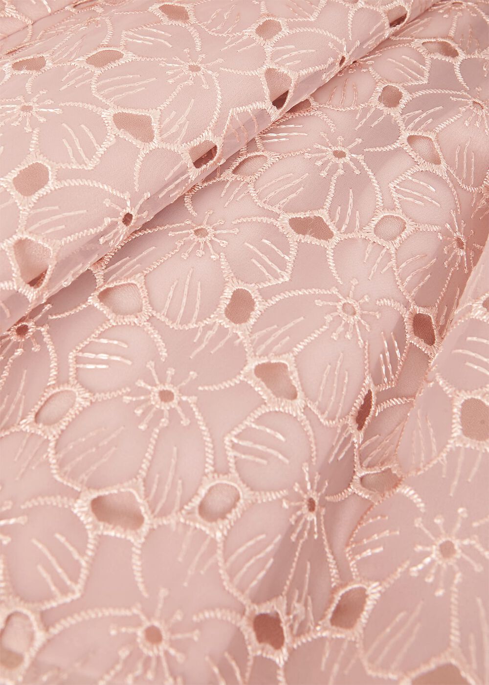 Iris Embroidered Fit And Flare Dress, Blush Pink, hi-res