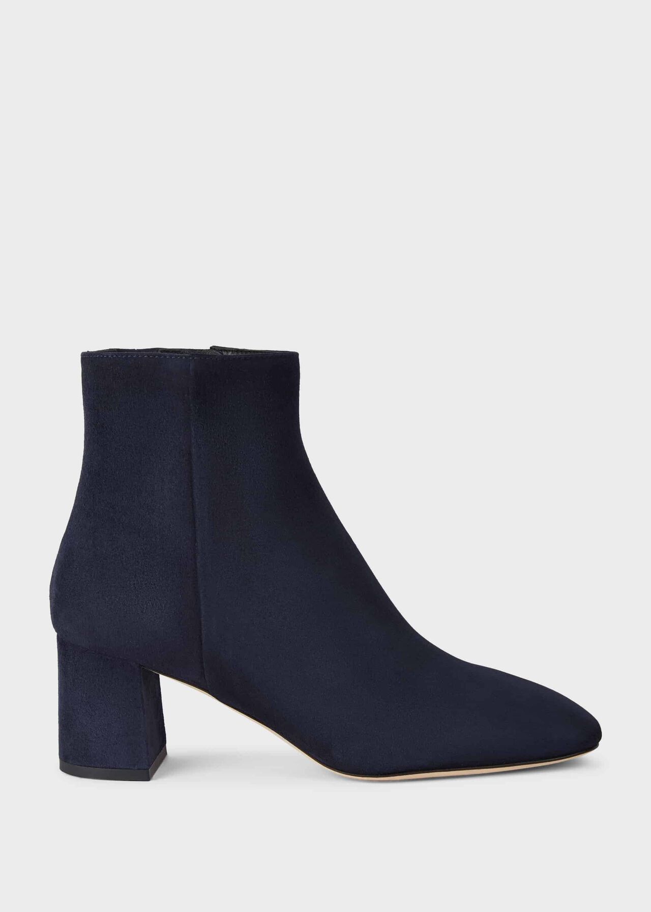 Imogen Leather Ankle Boots, Navy, hi-res