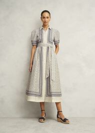 Suri Dress, Cream Navy, hi-res