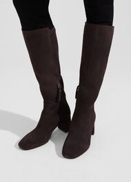 Imogen Stretch Boots, Dark Brown, hi-res
