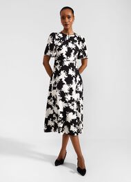 Alva Dress, Ivory Black, hi-res