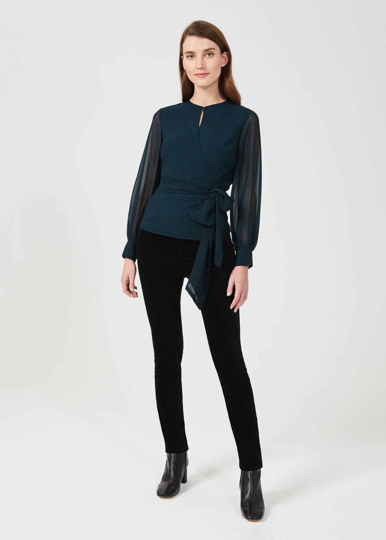 Meadow Blouse, Pine Black, hi-res