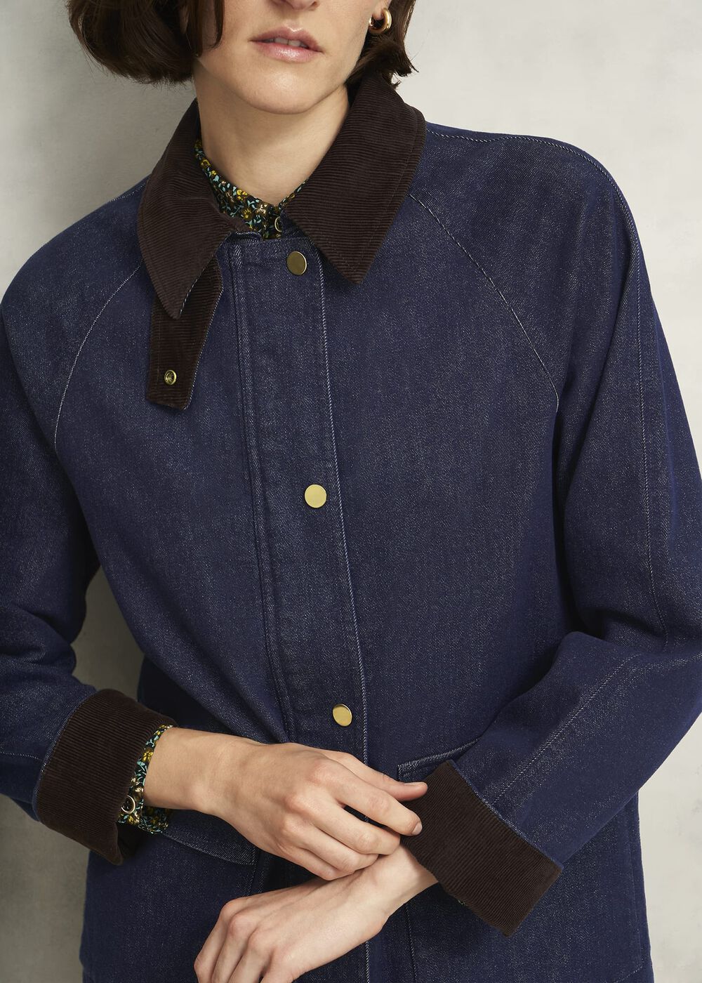 Grantley Denim Barn Jacket, Indigo, hi-res