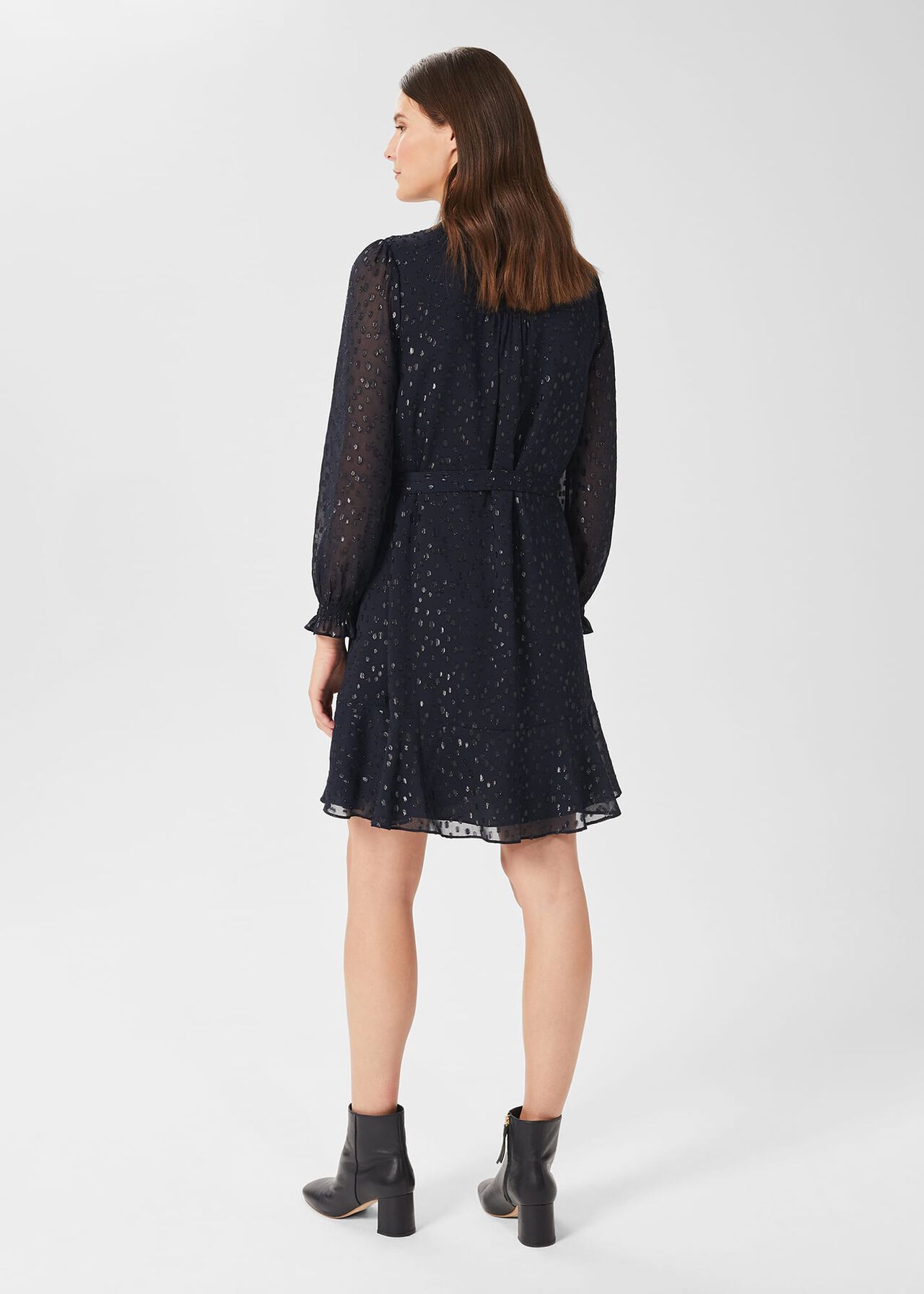 Frances Dress, Navy, hi-res