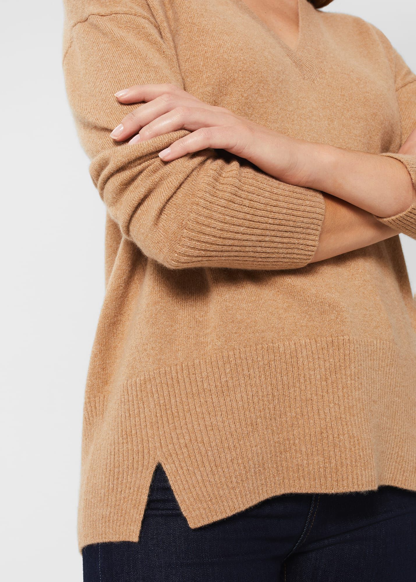 Camel cashmere jumpers top