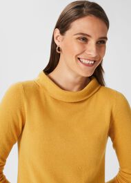 Audrey Wool Cashmere Jumper, Golden Yellow, hi-res
