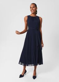 Petite Blythe Midi Dress, Midnight Navy, hi-res