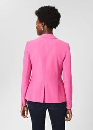 Blake Silk Linen Jacket, Deep Fuchsia, hi-res